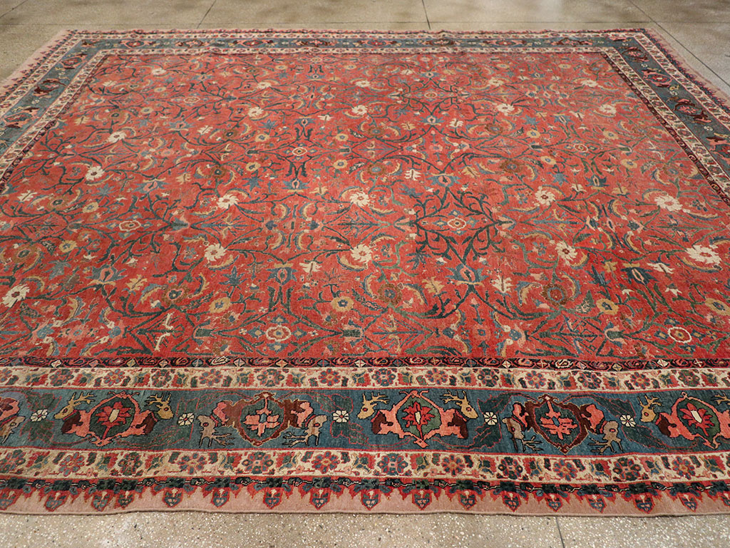Antique Persian Bidjar Large Room Size Carpet, No.31133 - Galerie Shabab