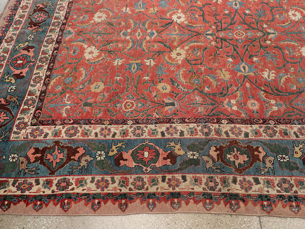 Antique Persian Bidjar Large Room Size Carpet, No.31133 - Galerie Shabab
