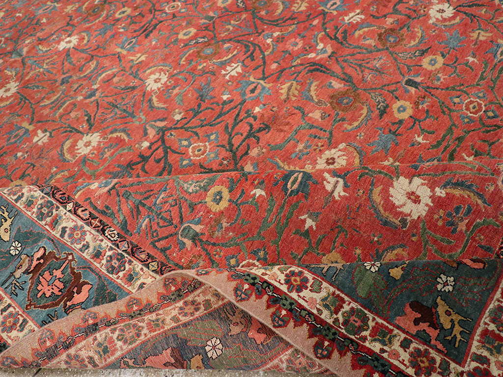 Antique Persian Bidjar Large Room Size Carpet, No.31133 - Galerie Shabab
