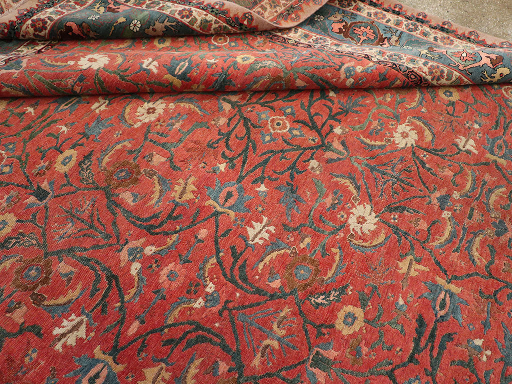 Antique Persian Bidjar Large Room Size Carpet, No.31133 - Galerie Shabab