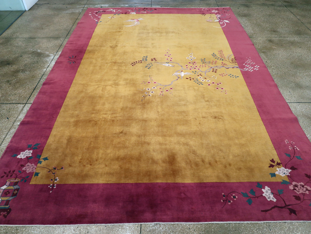 Vintage Chinese Art Deco Room Size Carpet, No.31134 - Galerie Shabab
