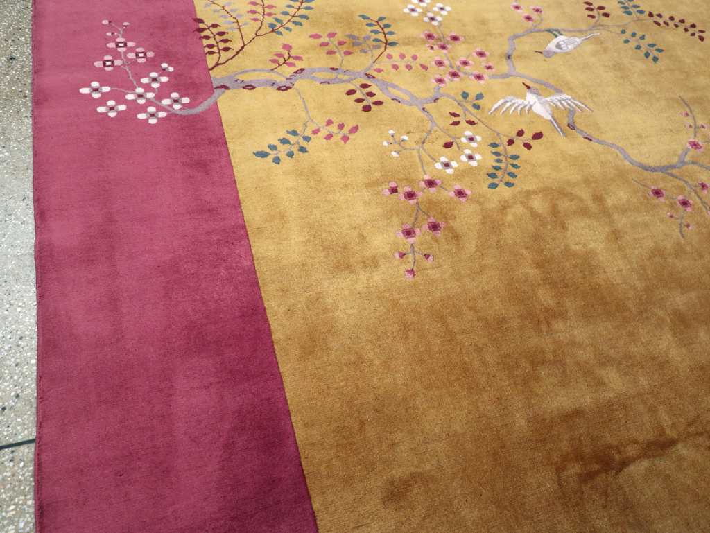 Vintage Chinese Art Deco Room Size Carpet, No.31134 - Galerie Shabab