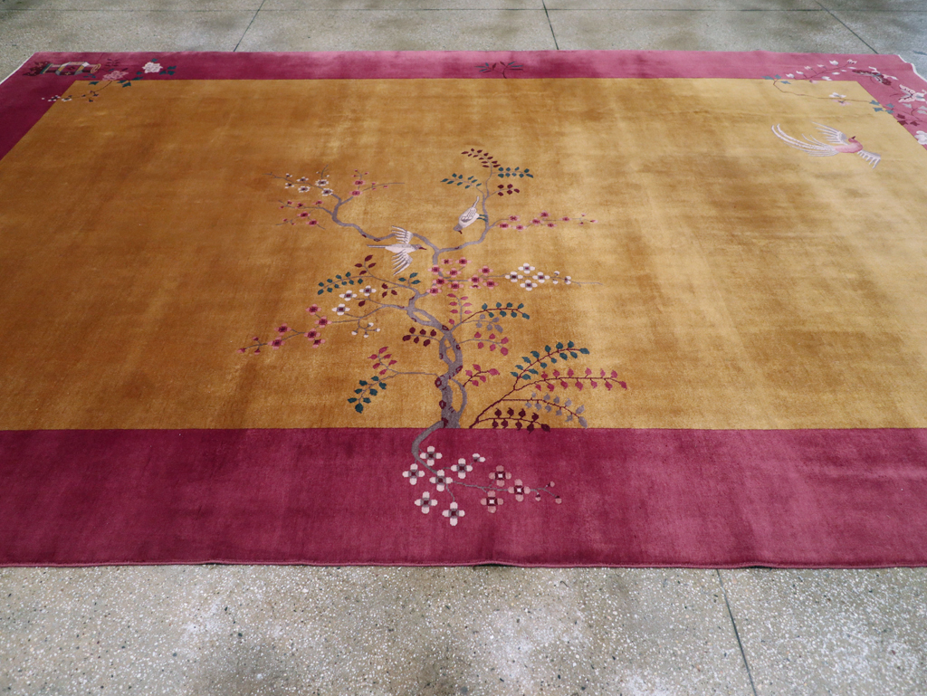 Vintage Chinese Art Deco Room Size Carpet, No.31134 - Galerie Shabab