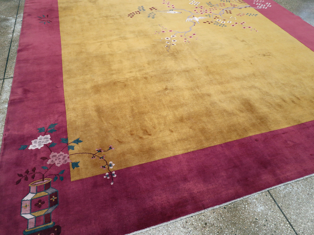 Vintage Chinese Art Deco Room Size Carpet, No.31134 - Galerie Shabab