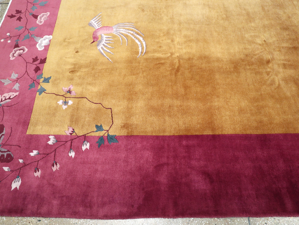 Vintage Chinese Art Deco Room Size Carpet, No.31134 - Galerie Shabab