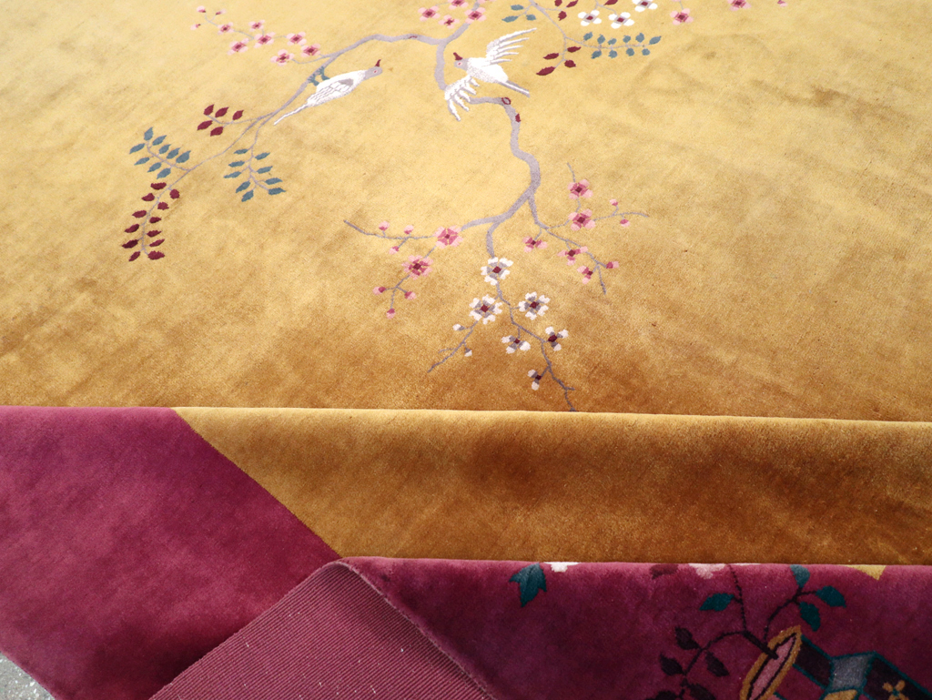 Vintage Chinese Art Deco Room Size Carpet, No.31134 - Galerie Shabab