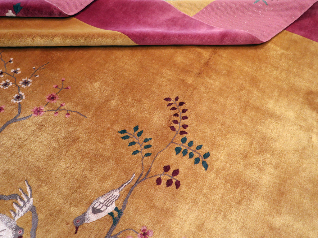 Vintage Chinese Art Deco Room Size Carpet, No.31134 - Galerie Shabab