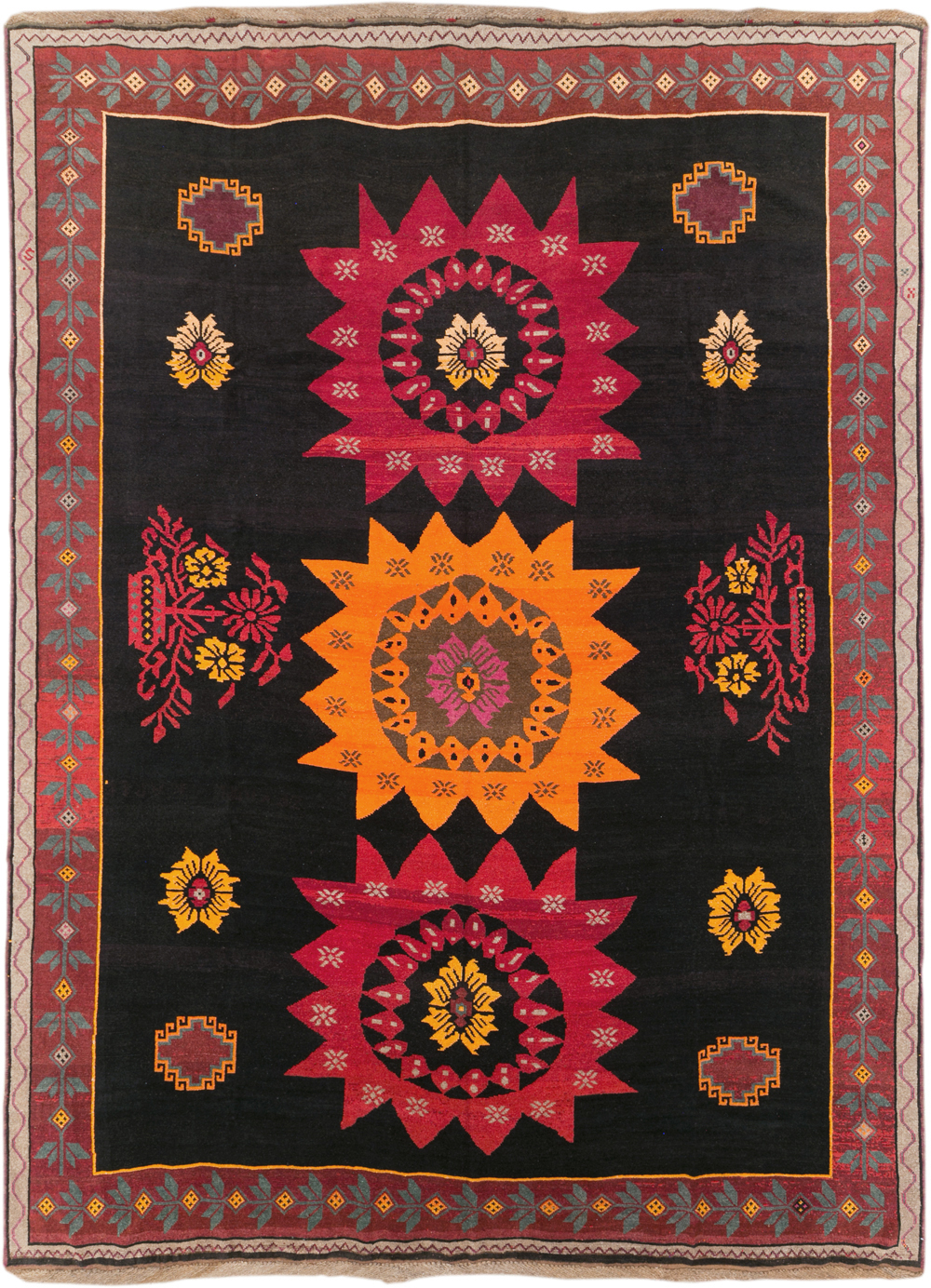 Vintage Turkish Anatolian Large Tribal Room Size Carpet, No.31139 - Galerie Shabab
