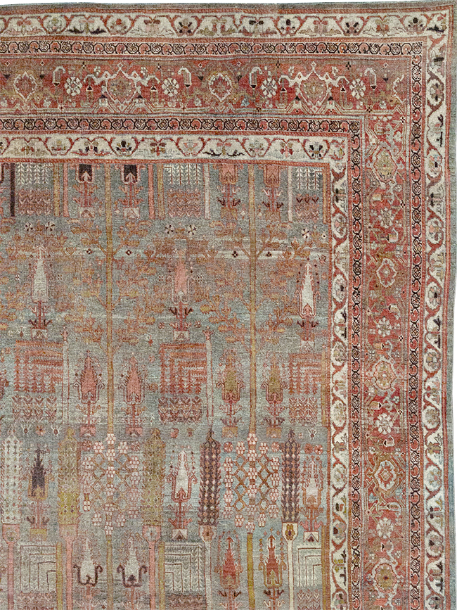Antique Persian Bidjar Large Room Size Carpet, No.31145 - Galerie Shabab