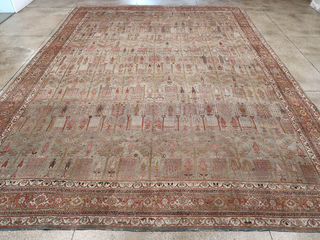 Antique Persian Bidjar Large Room Size Carpet, No.31145 - Galerie Shabab