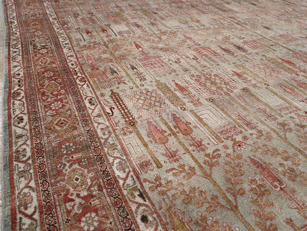 Antique Persian Bidjar Large Room Size Carpet, No.31145 - Galerie Shabab