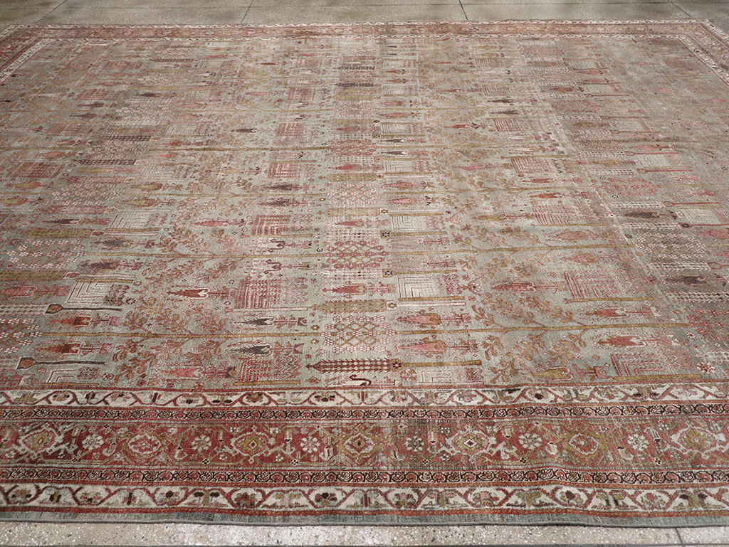 Antique Persian Bidjar Large Room Size Carpet, No.31145 - Galerie Shabab
