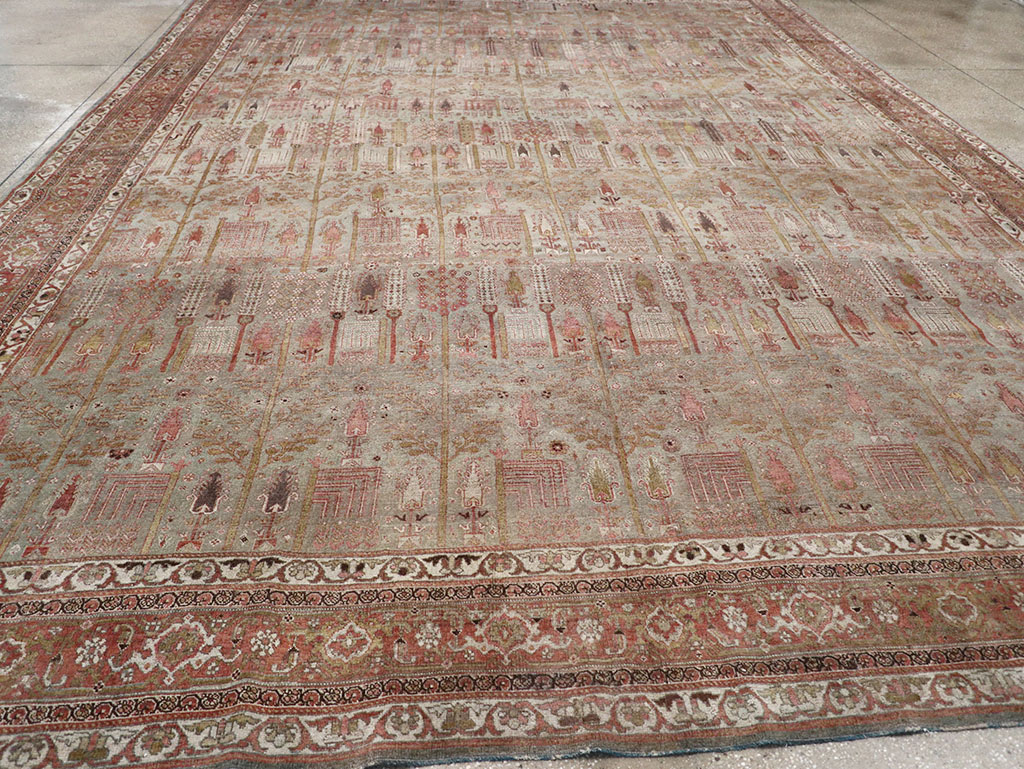 Antique Persian Bidjar Large Room Size Carpet, No.31145 - Galerie Shabab