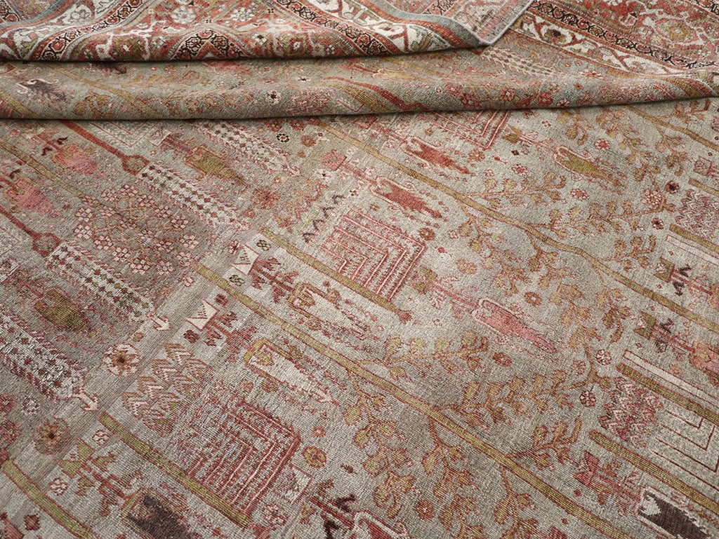 Antique Persian Bidjar Large Room Size Carpet, No.31145 - Galerie Shabab