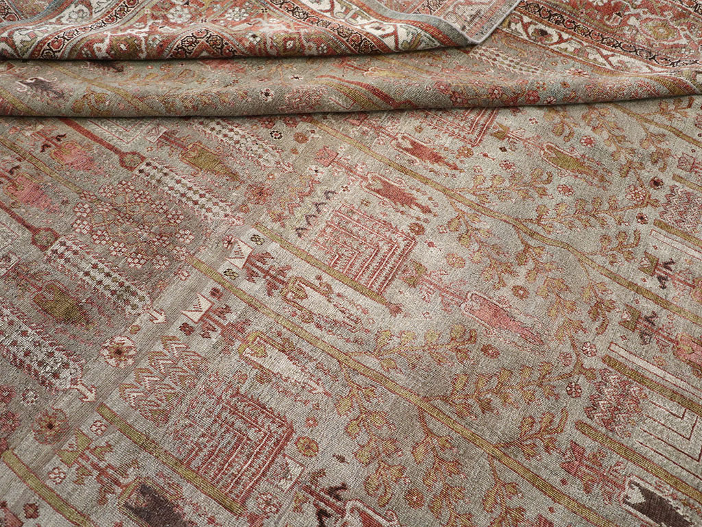 Antique Persian Bidjar Large Room Size Carpet, No.31145 - Galerie Shabab