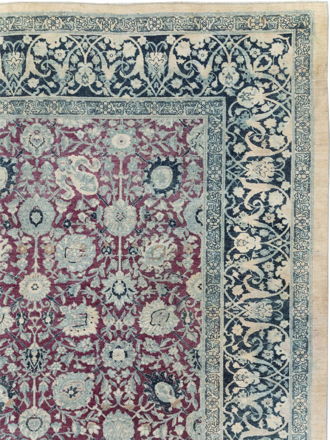 Antique Persian Tabriz Large Room Size Carpet, No.31151 - Galerie Shabab