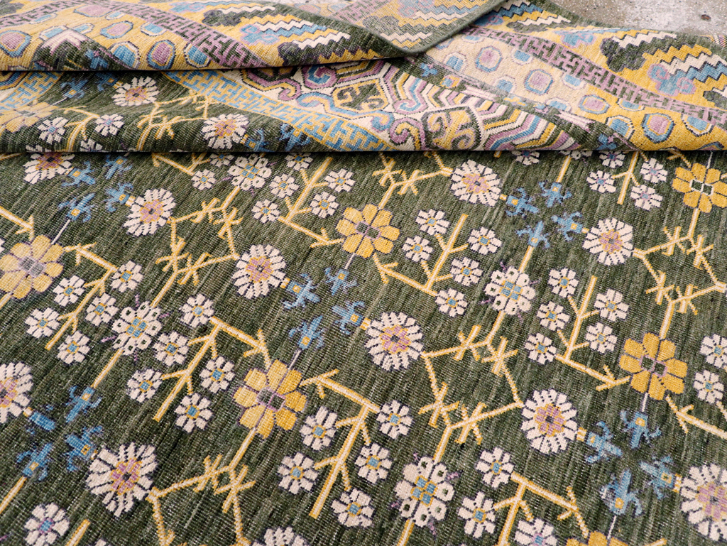 Contemporary East Turkestan Khotan Room Size Carpet, No.31157 - Galerie Shabab