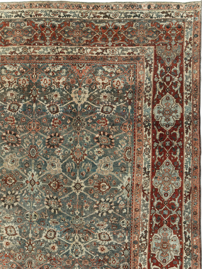 Antique Persian Bidjar Room Size Carpet, No.31162 - Galerie Shabab