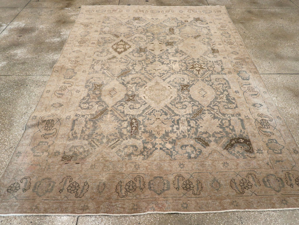 Antique Persian Tabriz Small Room Size Carpet, No.31167 - Galerie Shabab
