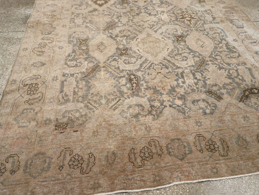 Antique Persian Tabriz Small Room Size Carpet, No.31167 - Galerie Shabab