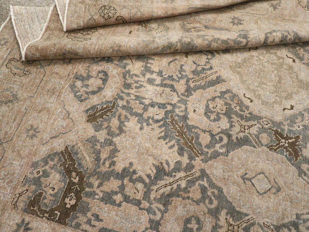 Antique Persian Tabriz Small Room Size Carpet, No.31167 - Galerie Shabab