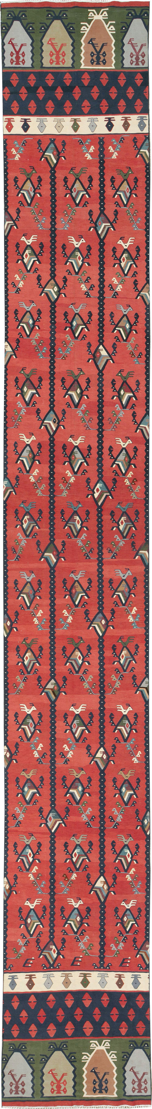 Vintage Turkish Sarkoy Kilim Long Runner, No.31169 - Galerie Shabab