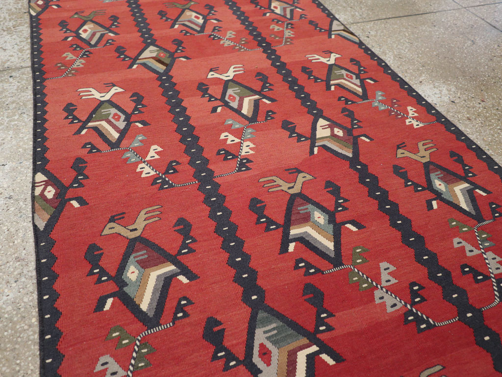 Vintage Turkish Sarkoy Kilim Long Runner, No.31169 - Galerie Shabab