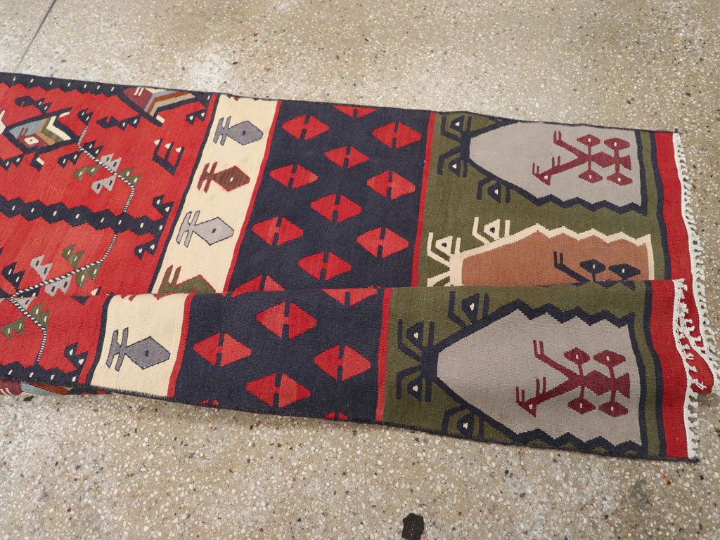 Vintage Turkish Sarkoy Kilim Long Runner, No.31169 - Galerie Shabab