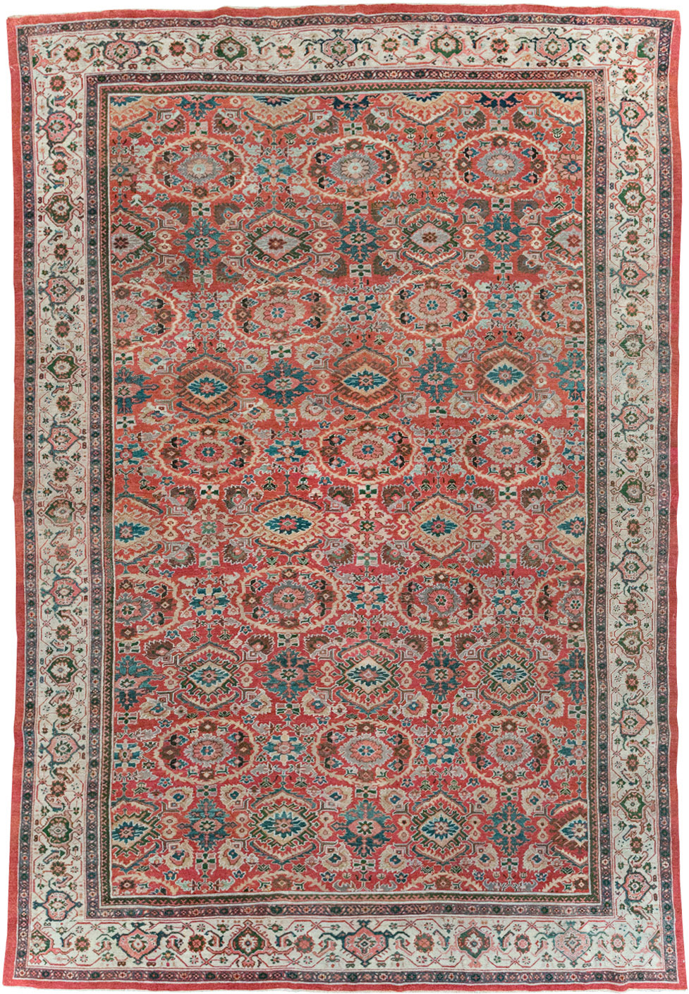 Antique Persian Mahal Room Size Carpet, No.31183 - Galerie Shabab