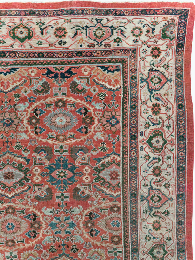 Antique Persian Mahal Room Size Carpet, No.31183 - Galerie Shabab