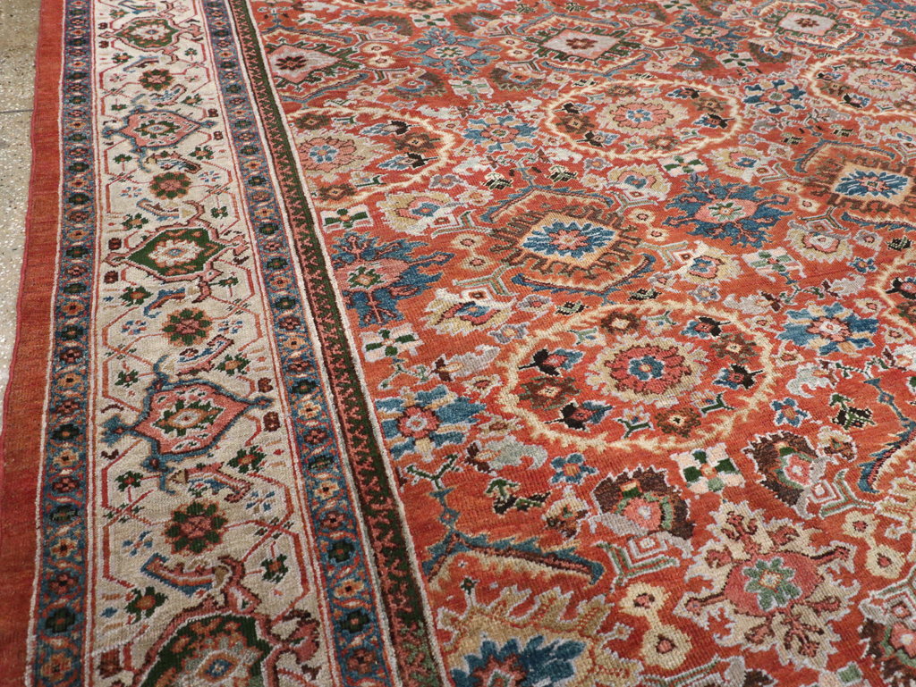 Antique Persian Mahal Room Size Carpet, No.31183 - Galerie Shabab