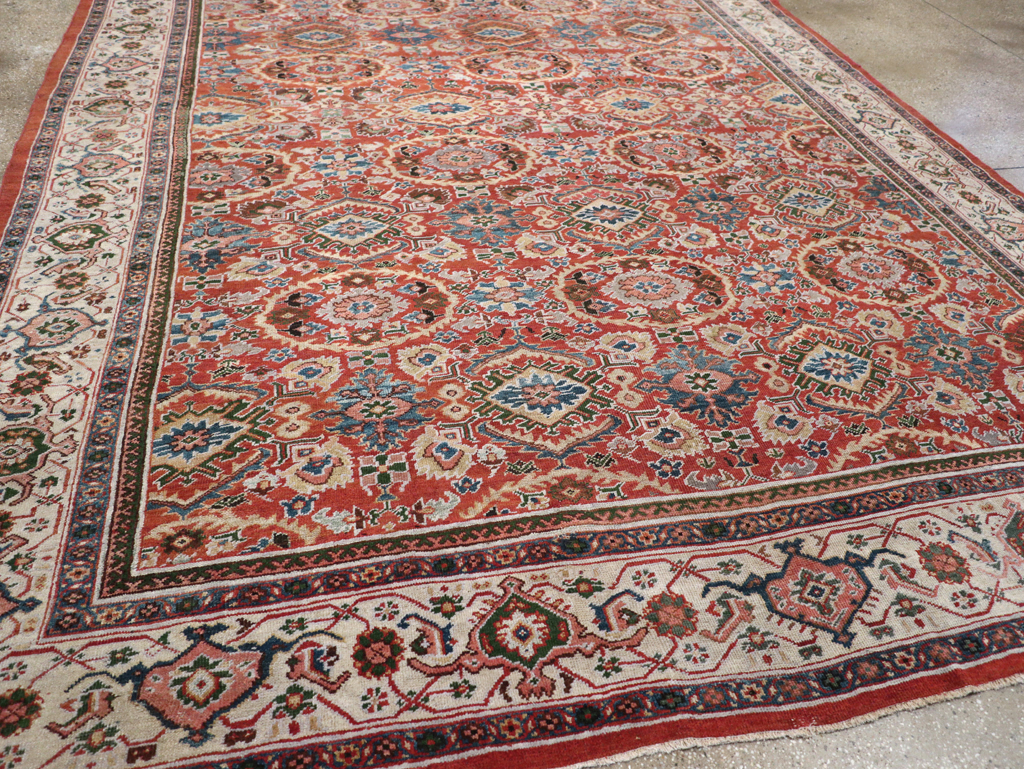 Antique Persian Mahal Room Size Carpet, No.31183 - Galerie Shabab