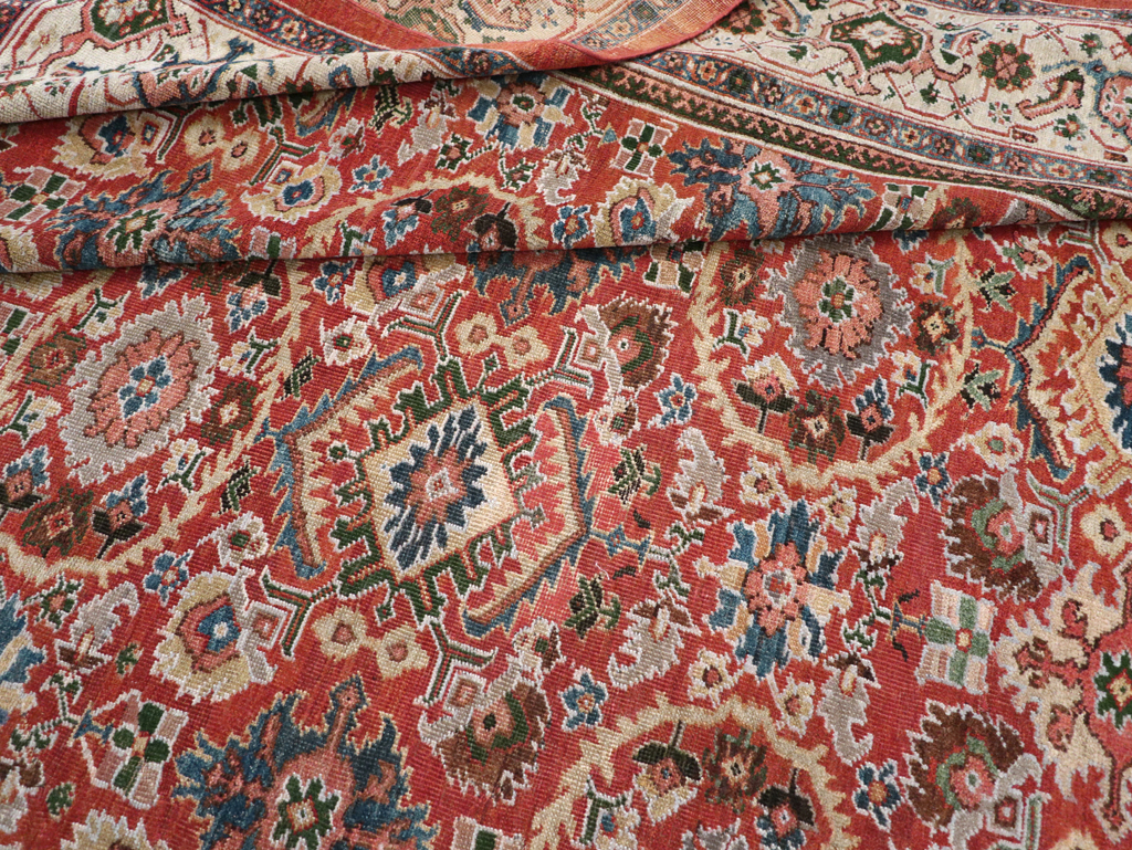 Antique Persian Mahal Room Size Carpet, No.31183 - Galerie Shabab