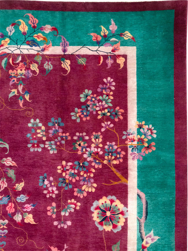 Vintage Chinese Art Deco Room Size Carpet, No.31185 - Galerie Shabab