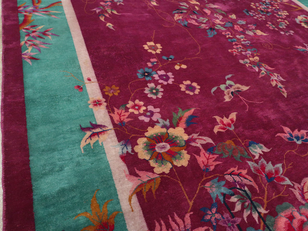 Vintage Chinese Art Deco Room Size Carpet, No.31185 - Galerie Shabab