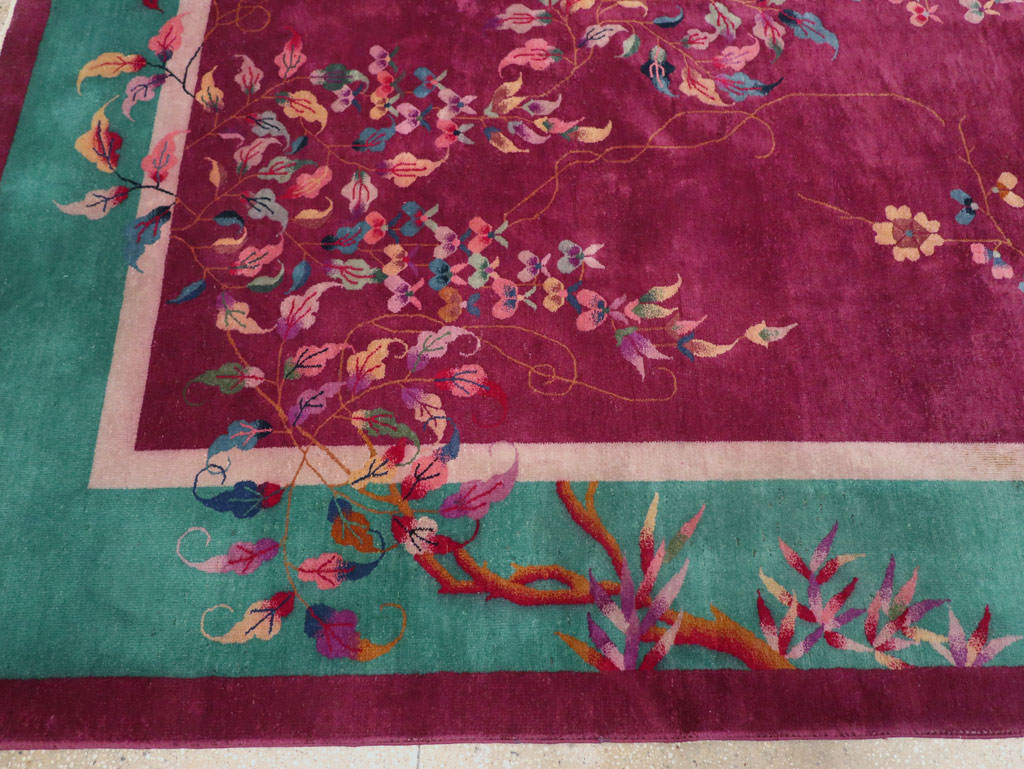 Vintage Chinese Art Deco Room Size Carpet, No.31185 - Galerie Shabab