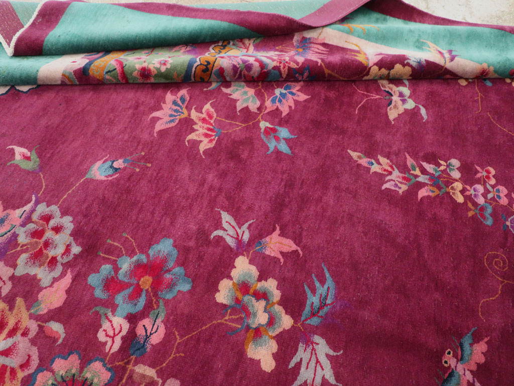 Vintage Chinese Art Deco Room Size Carpet, No.31185 - Galerie Shabab