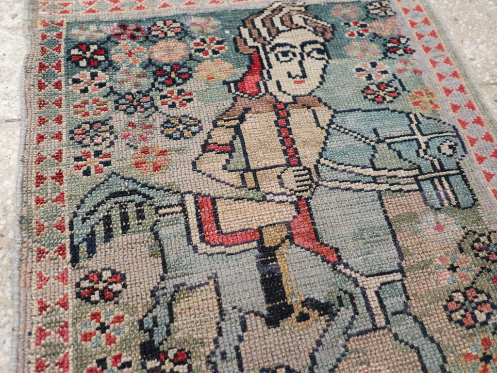 Antique Persian Malayer Pictorial Rug (Pair: 2 of 2), No.31187 - Galerie Shabab