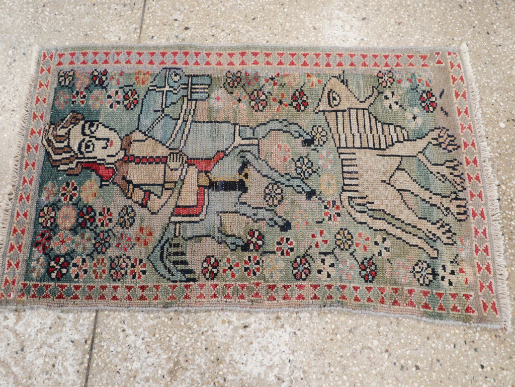 Antique Persian Malayer Pictorial Rug (Pair: 2 of 2), No.31187 - Galerie Shabab