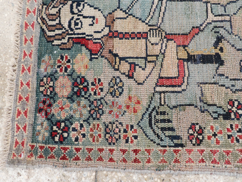 Antique Persian Malayer Pictorial Rug (Pair: 2 of 2), No.31187 - Galerie Shabab