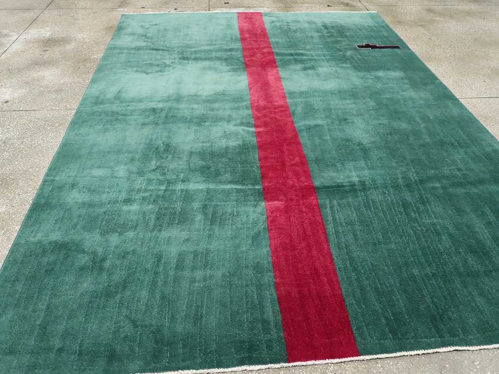Vintage Turkish Art Deco Style Carpet, No.31189 - Galerie Shabab