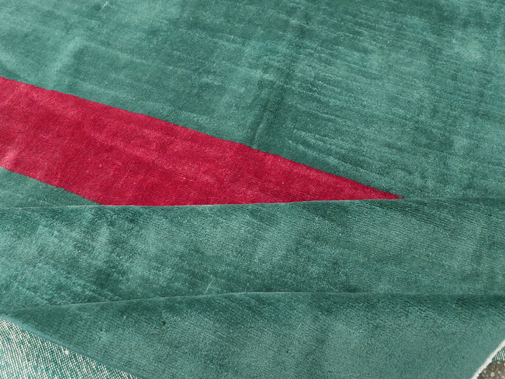 Vintage Turkish Art Deco Style Carpet, No.31189 - Galerie Shabab
