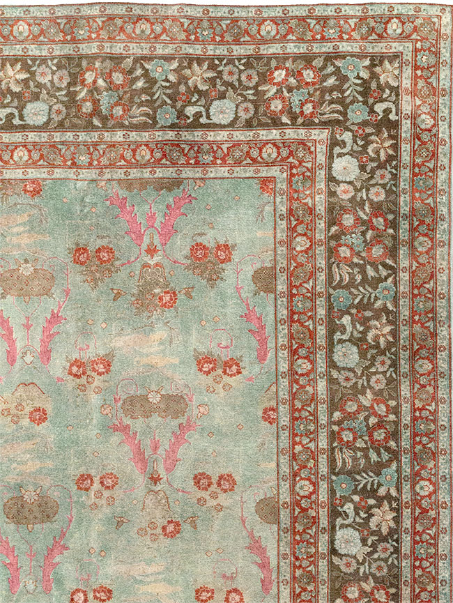 Antique Persian Tabriz Room Size Carpet, No.31193 - Galerie Shabab