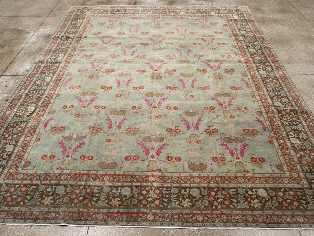 Antique Persian Tabriz Room Size Carpet, No.31193 - Galerie Shabab
