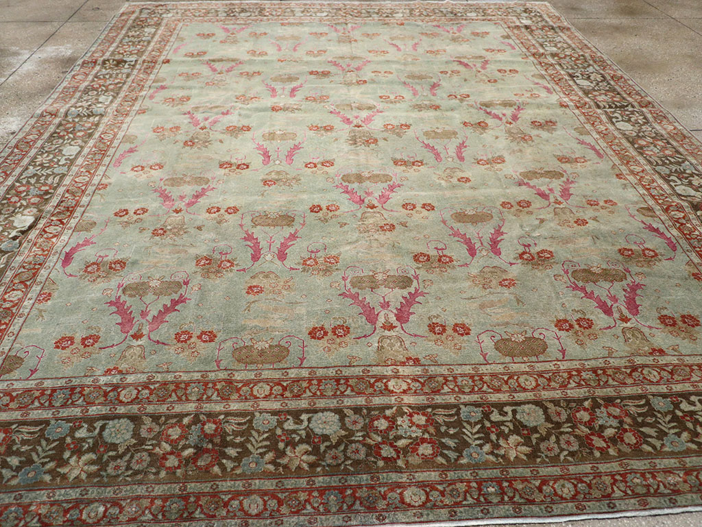 Antique Persian Tabriz Room Size Carpet, No.31193 - Galerie Shabab