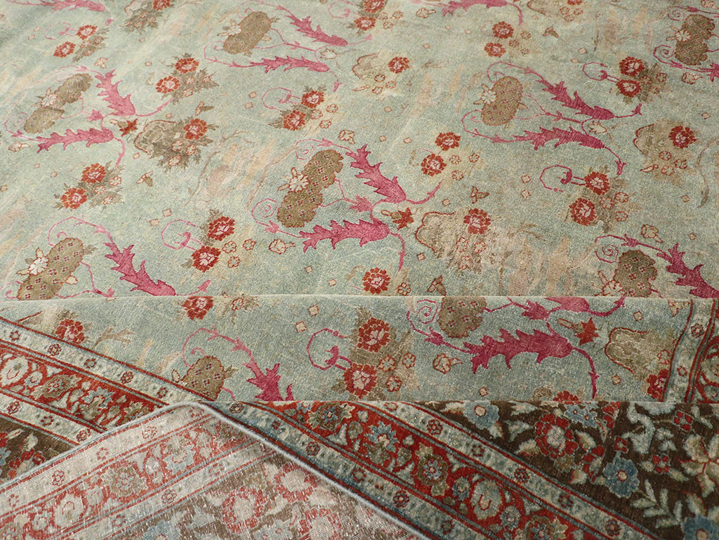 Antique Persian Tabriz Room Size Carpet, No.31193 - Galerie Shabab