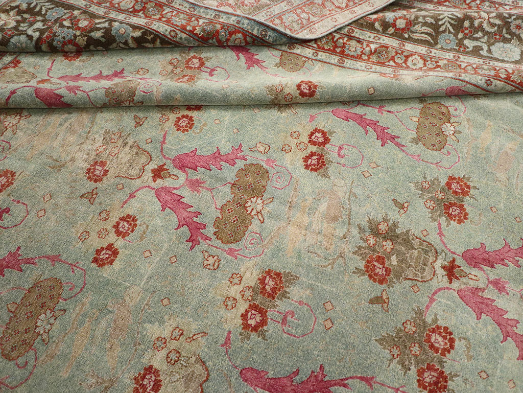 Antique Persian Tabriz Room Size Carpet, No.31193 - Galerie Shabab