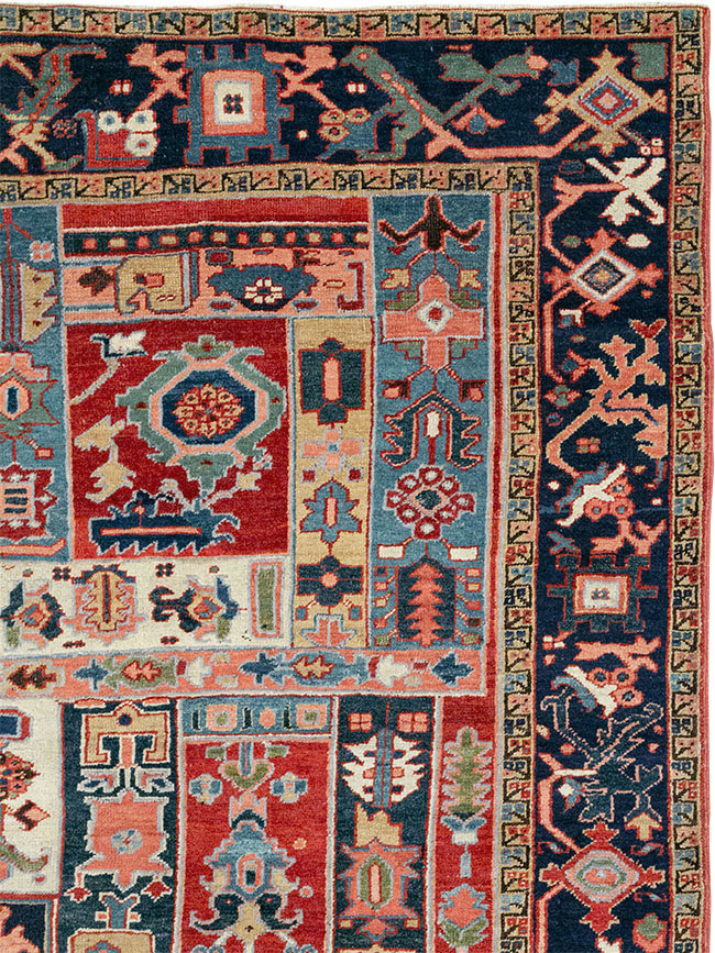 Antique Persian Heriz Room Size Carpet, No.31196 - Galerie Shabab