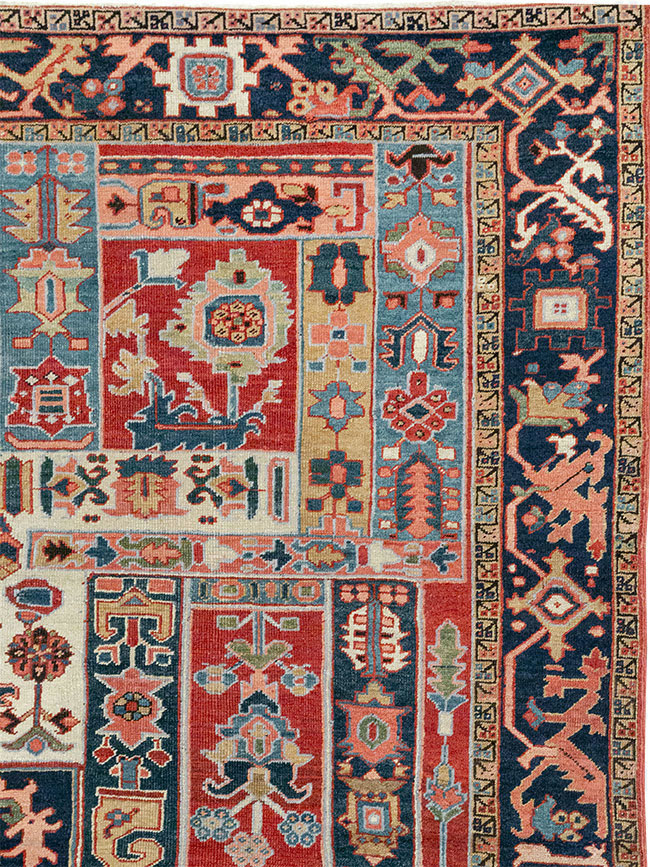 Antique Persian Heriz Room Size Carpet, No.31196 - Galerie Shabab