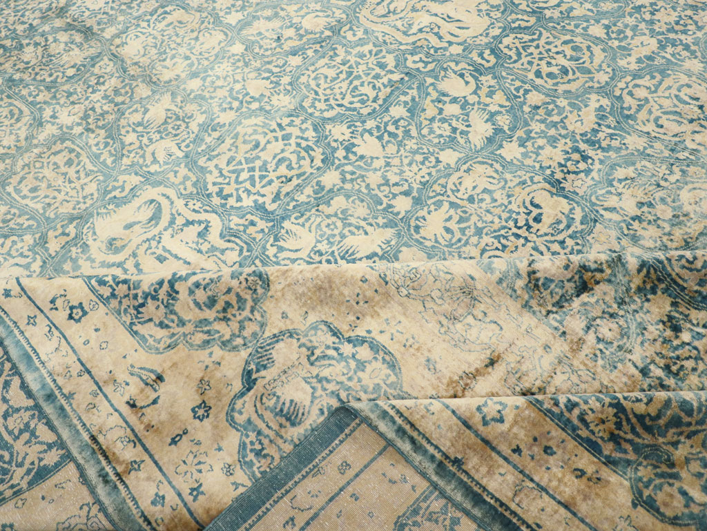 Antique Indian Lahore Large Square Carpet, No.31197 - Galerie Shabab